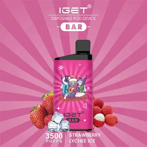3500-Puff-IGET-Bar-Strawberry-Lychee-Ice-min.webp IGET BAR STRAWBERRY LYCHEE – 3500 PUFFS - Image 1