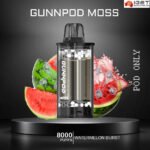 GUNNPOD MOSS – WATERMELON BURST  – 8000 PUFFS – POD ONLY