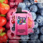 IGET BAR PRO – BLACKBERRY POMEGRANATE CHERRY – 10000 PUFFS