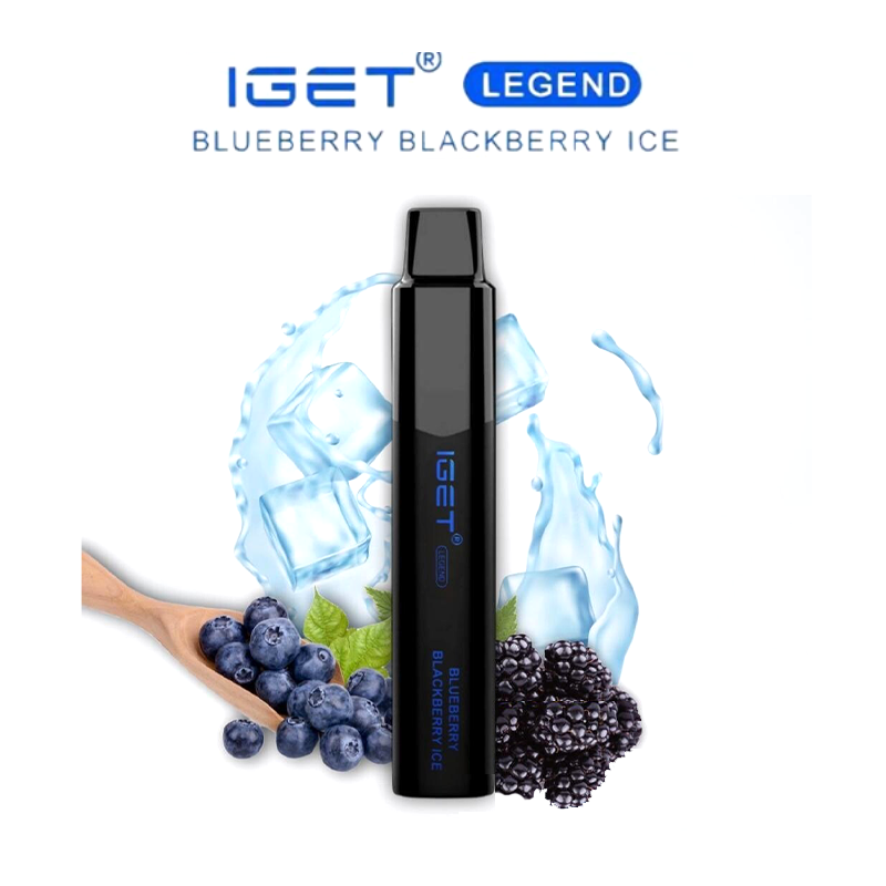 IGET-LEGEND-4000-–-BLUEBERY-BLACKBERRY-ICE.png IGET LEGEND BLUEBERRY BLACKBERRY ICE – 4000 PUFFS - Image 1