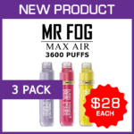 MR FOG MAX AIR – 3600 PUFFS – 3 PACK