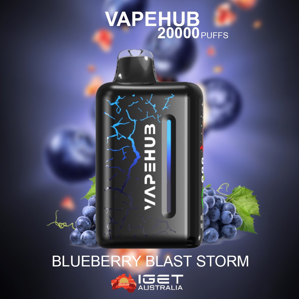 VAPEHUB-BLUEBERRY-BLAST-STORM.jpg VAPEHUB BLUEBERRY BLAST STORM – 20000 PUFFS - Image 1