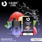 X-QLUSIVE X-PRO BLUEBERRY RASPBERRY PEACH – 5500 PUFFS