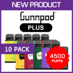 GUNNPOD PLUS – 4500 PUFFS – 10 PACK