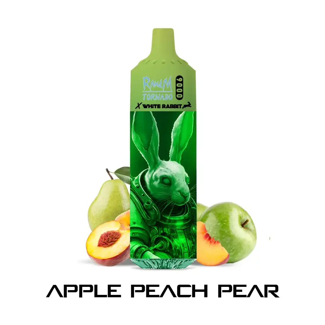 white-rabbit-x-r-and-m-tornado-puff-9000-puffs-apple-peach-pear-e1721387040559.webp Apple Peach Pear – RandM TORNADO & White Rabbit – 9000 puffs - Image 1
