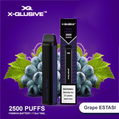 x-qlusive-grape-estasi.jpg X-QLUSIVE GRAPE ESTASI – 2500 PUFFS - Image 1